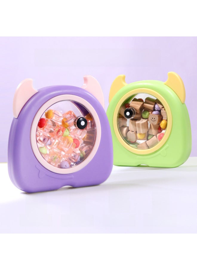 Generic T5 Cute Little Monster Children Toothpick Memory Box Teeth Hair Preservation Storage Baby Tooth Collection Cottonwood-Color:Grape Purple + Peach Powder  - Image 2