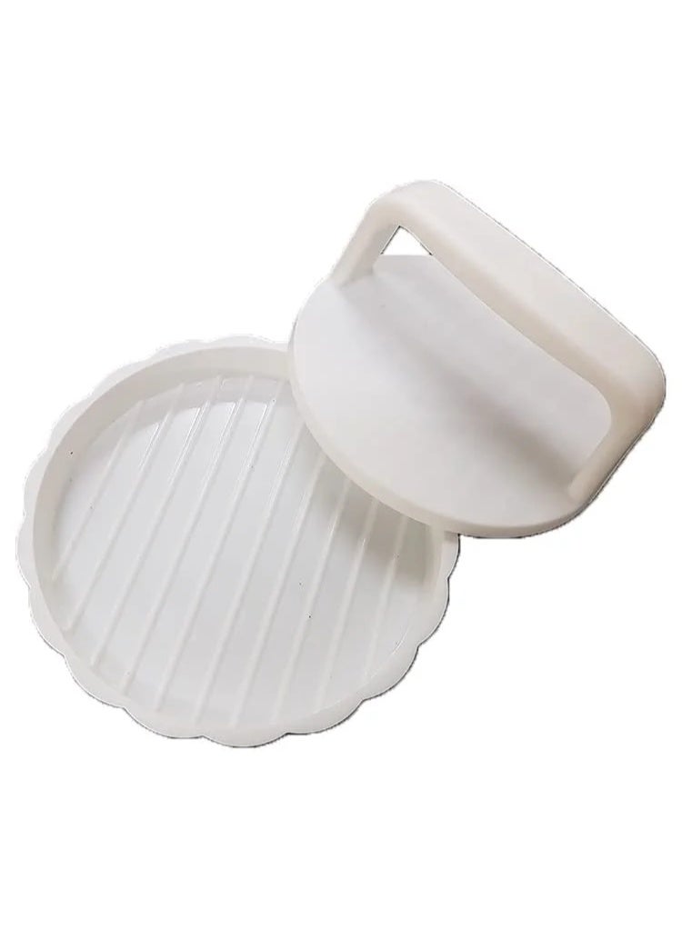 Burger Press - Perfectly Shape Stuffed Patties with Our Easy-to-Use Hamburger Maker, Ideal for Grilling BBQs at Home or Outdoor Cooking Adventures (White) - Image 4