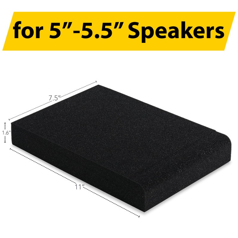 Sound Addicted - Studio Monitor Isolation Pads for 5 Inch Monitors, Pair of Two High Density Acoustic Foam which Fits Most Speaker Stands | SMPad 5 - Image 2