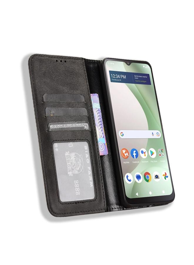 S-TOP Case For BLU View 5 Magnetic Buckle Retro Texture Leather Phone Case - Image 4