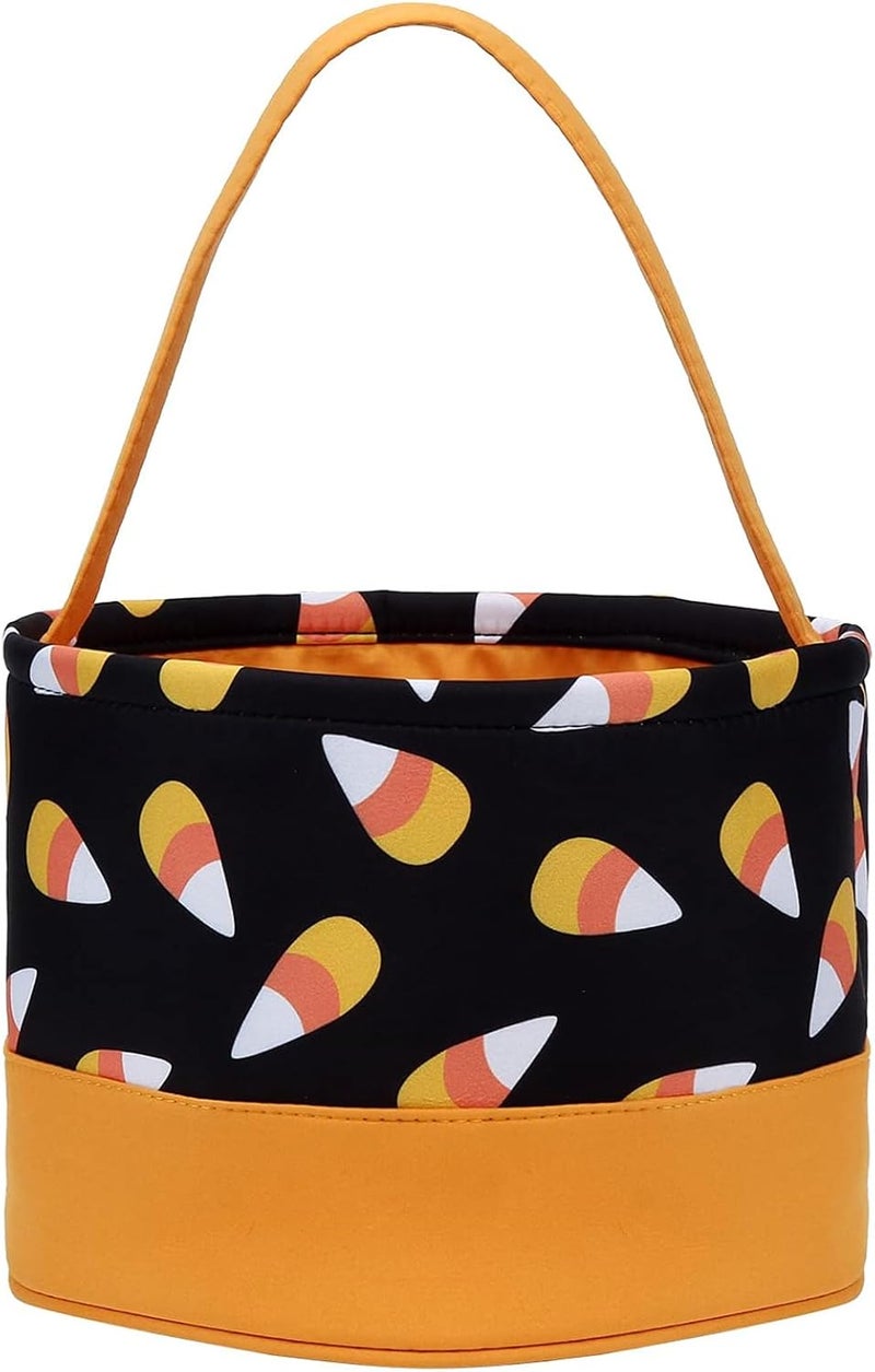 XinblueCo Halloween Candy Buckets Candy Baskets Halloween Trick or Treat Bags Polka Dot Halloween Party Favor Bags - Image 1