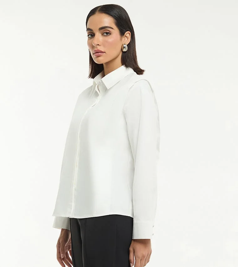 بي سي بي جي BCBG POPLIN SHIRT