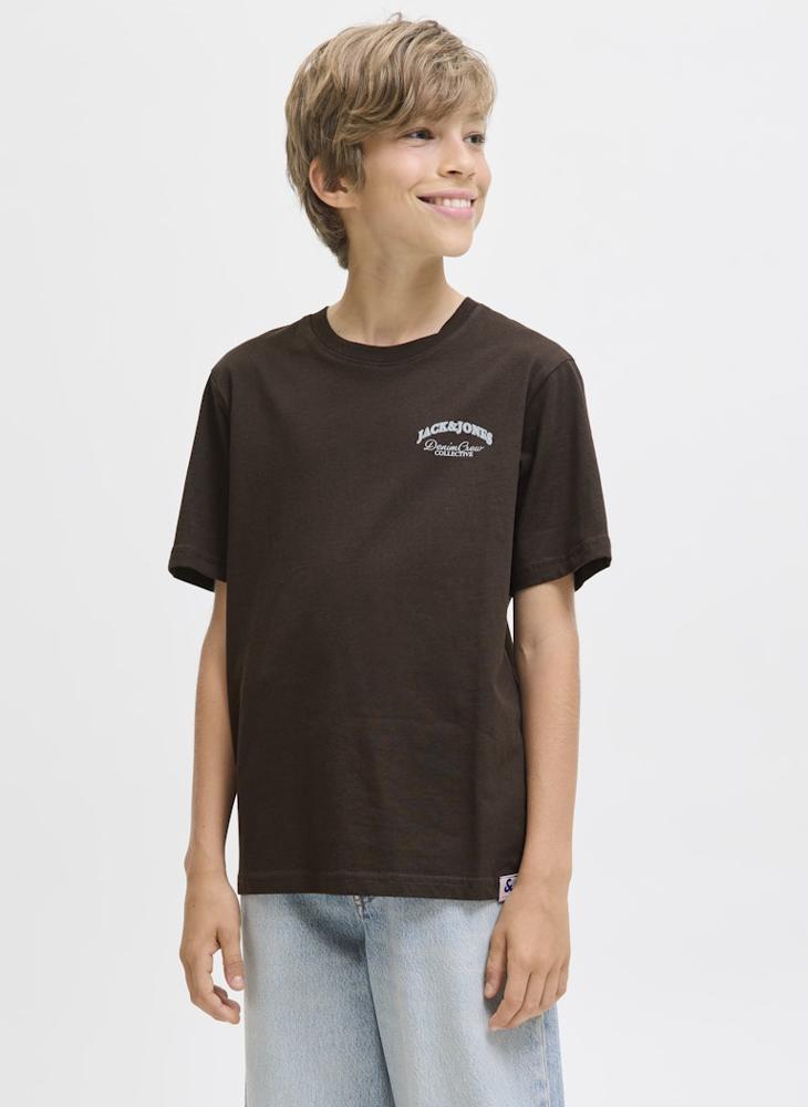 Jack & Jones Junior Youth Logo Crew Neck T-Shirt - Image 1