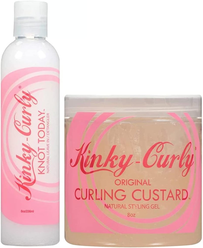 Kinky Curly Knot Today Leave In Conditioner and Curl Custard Gel 8oz - Image 1