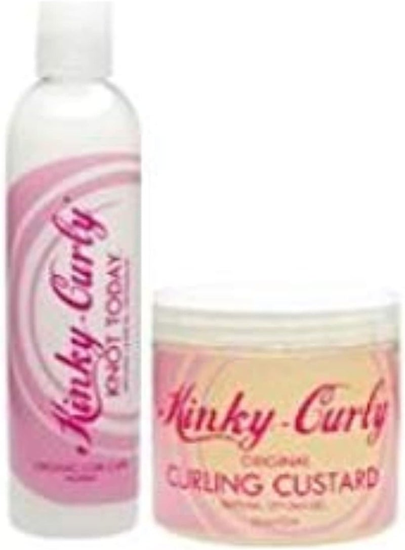 Kinky Curly Knot Today Leave In Conditioner and Curl Custard Gel 8oz - Image 2
