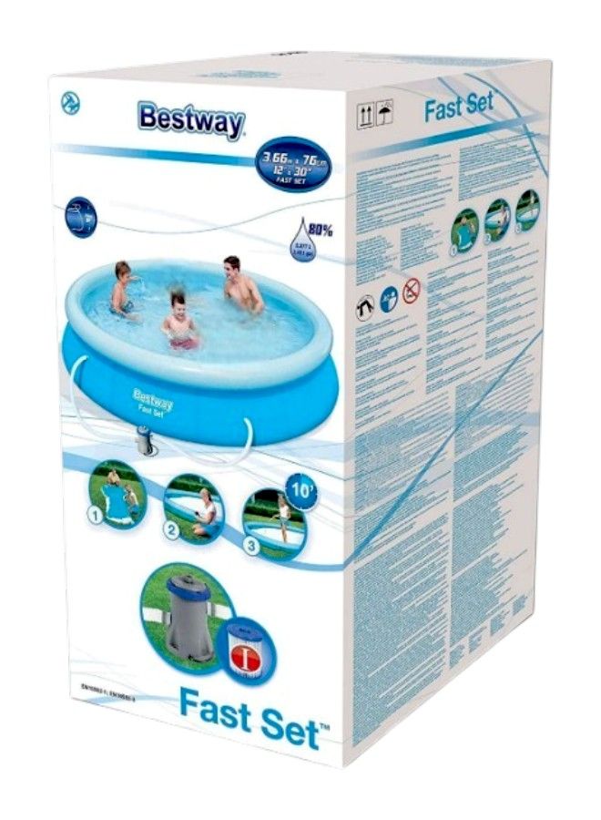 Bestway Fast Set Inflatable Pool 366x76 cm - Image 2
