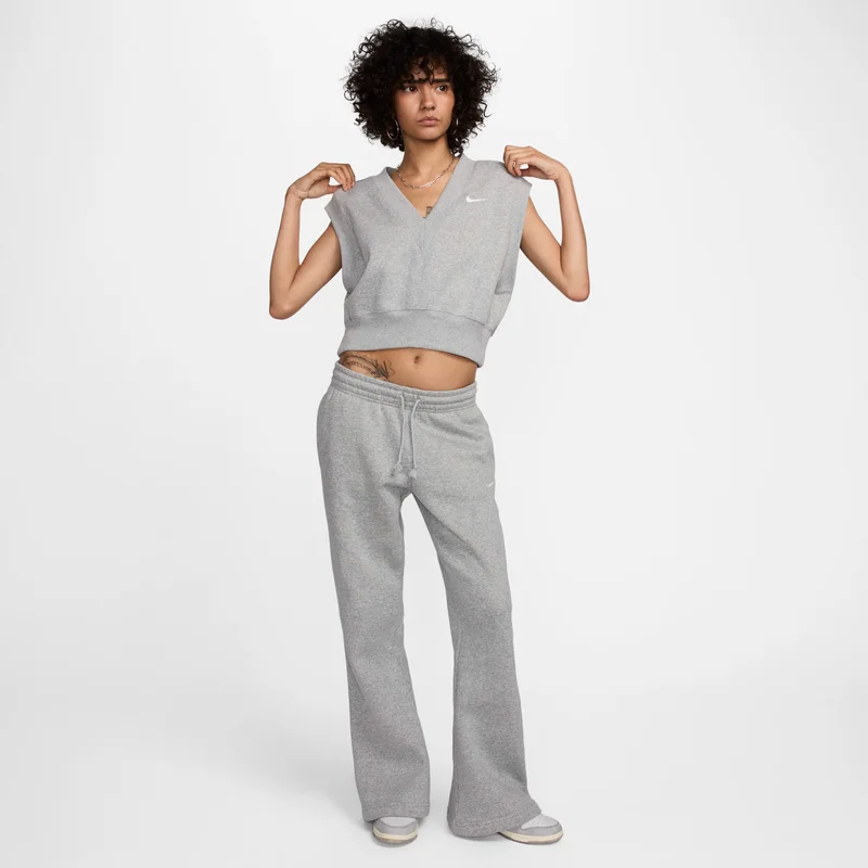 Nike Grey Women's Sportswear Phoenix Crop Top for Women | Best Price UAE