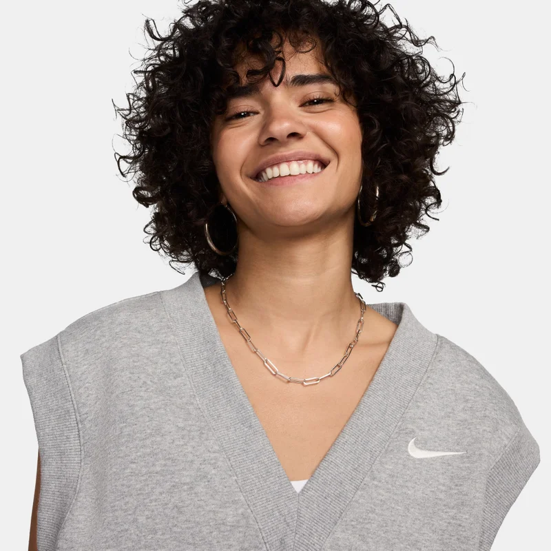 Nike Grey Women's Sportswear Phoenix Crop Top for Women | Best Price UAE
