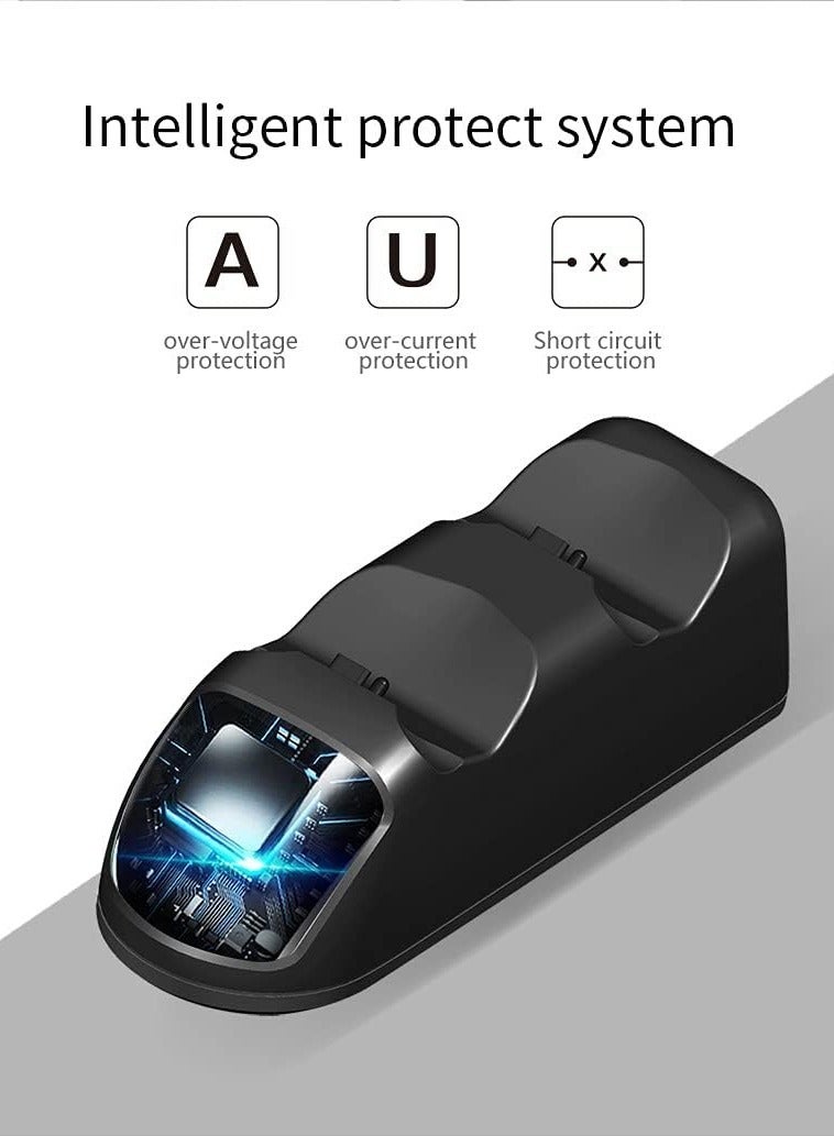 شحن مزدوجة مع كابل USB لذراع التحكم اللاسلكي لجهاز بلايستيشن 4