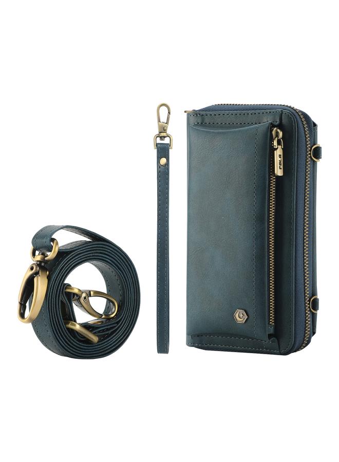 Zaboon Case For iPhone 13 Crossbody Multi-functional Zipper Wallet Leather Phone Case - Image 5