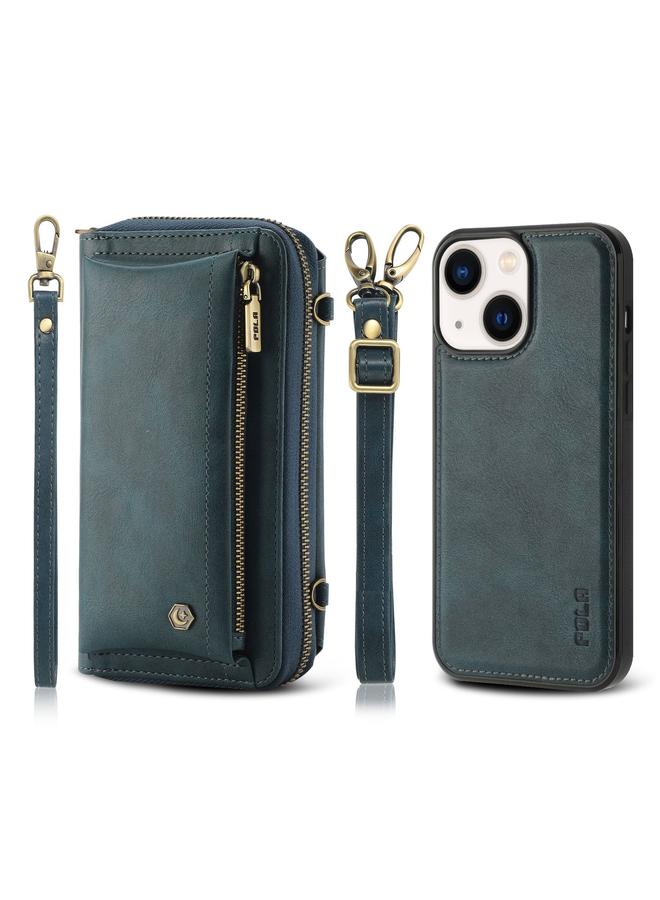 Zaboon Case For iPhone 13 Crossbody Multi-functional Zipper Wallet Leather Phone Case - Image 1
