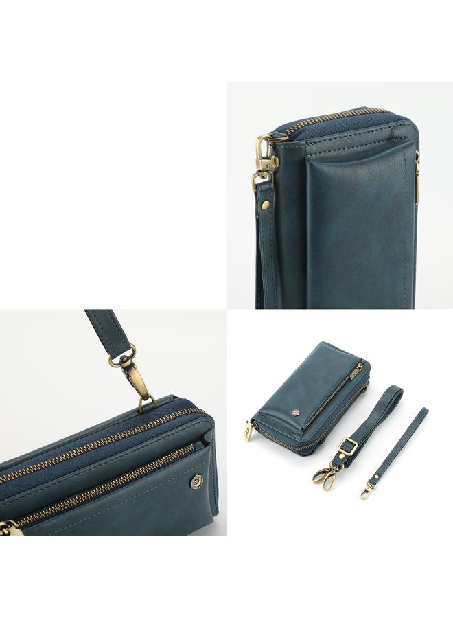 Zaboon Case For iPhone 13 Crossbody Multi-functional Zipper Wallet Leather Phone Case - Image 4