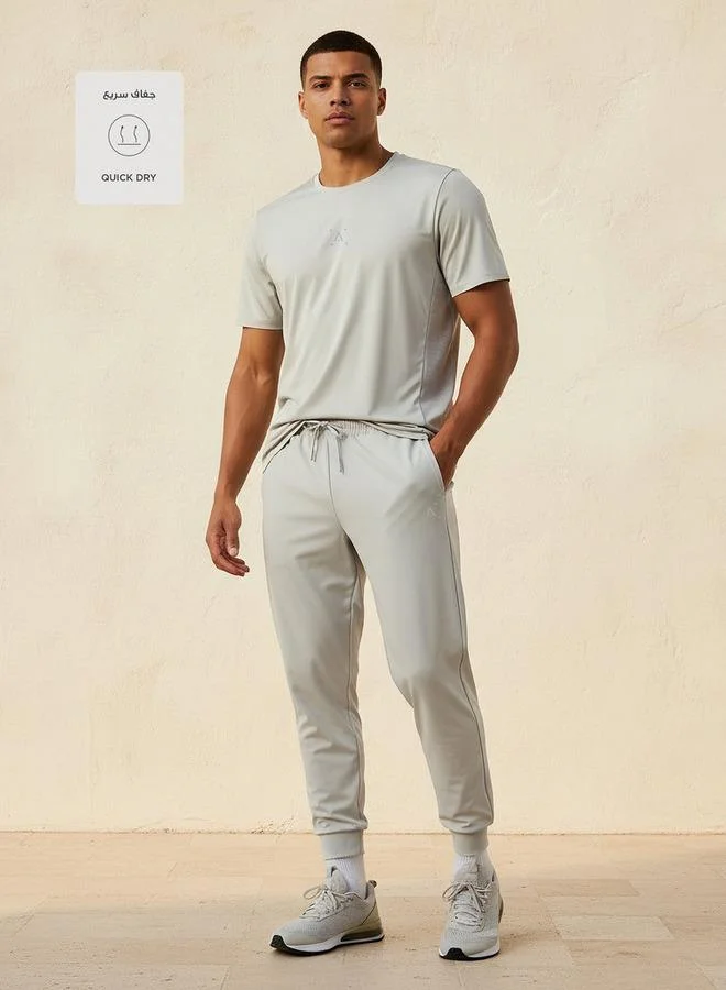 Splash Active Grey Men Drawstring Waist Joggers for Men | Best Price UAE