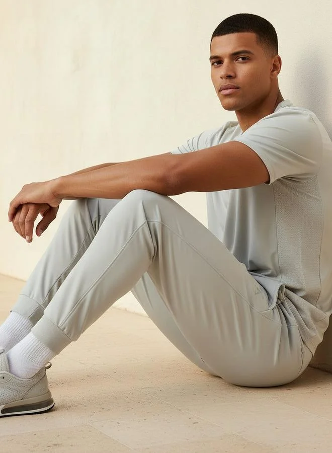 Splash Active Grey Men Drawstring Waist Joggers for Men | Best Price UAE
