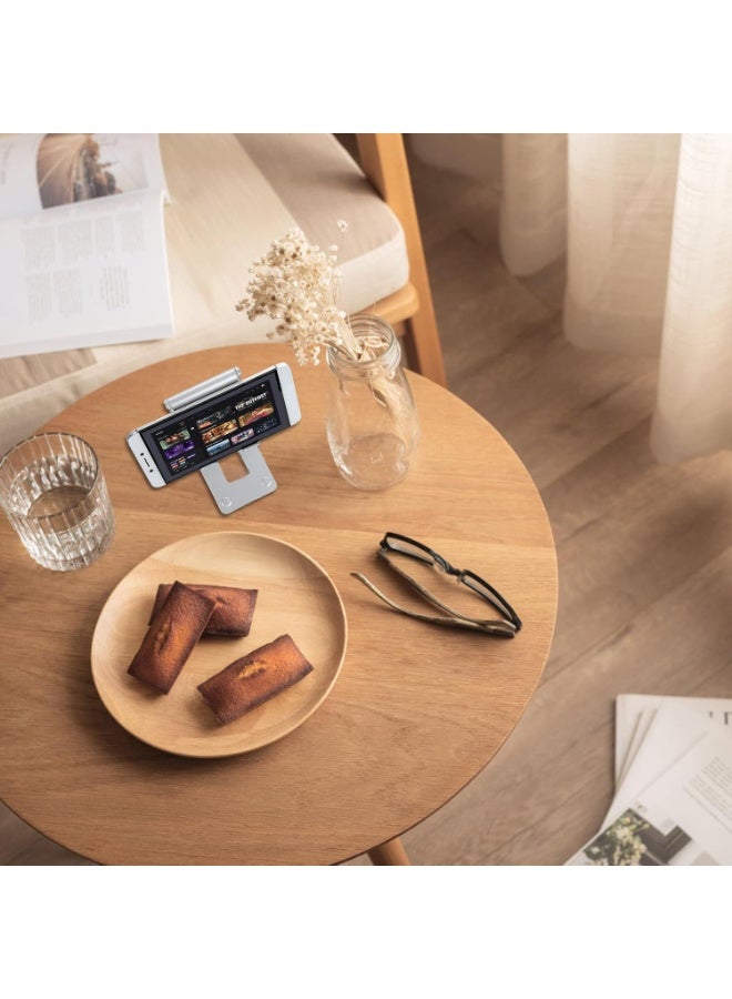 Raxoom Mobile Stand, Adjustable Tablet Holder Aluminum Desktop Stand Dock, Compatible with New iPad Pro/Mini/Air Galaxy A8/S7 iPhone 14/13/12 Pro Max Samsung Tab, Heavy Duty Foldable Tablet Accessories - Image 3