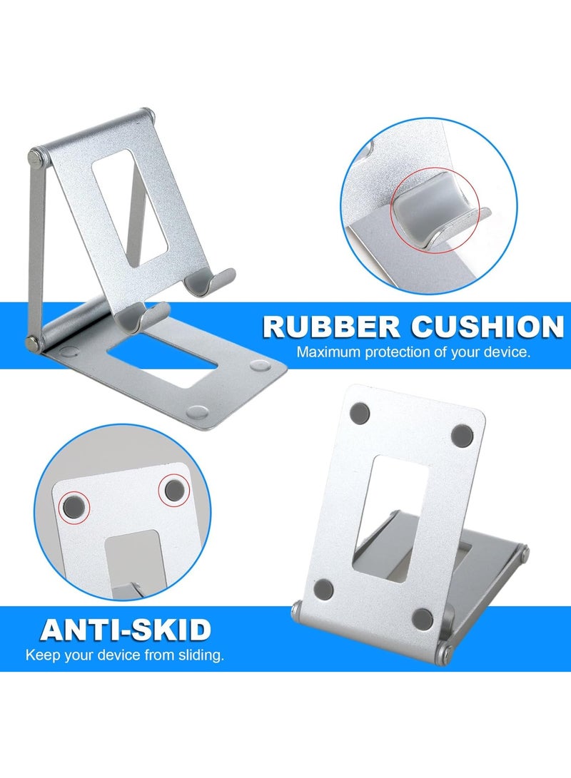 Raxoom Mobile Stand, Adjustable Tablet Holder Aluminum Desktop Stand Dock, Compatible with New iPad Pro/Mini/Air Galaxy A8/S7 iPhone 14/13/12 Pro Max Samsung Tab, Heavy Duty Foldable Tablet Accessories - Image 5