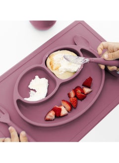 ezpz Happy Utensils - 100% Bpa Free Fork, Spoon & Knife For Toddlers + Preschoolers + Self-Feeding- 24 Months+ - Mauve  - Image 2