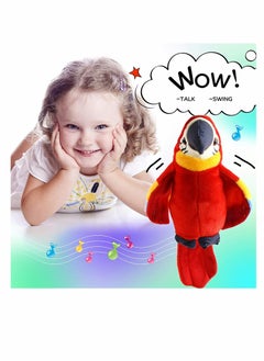 KASTWAVE Plush Toy, Speaking Parrot Record Repeats Electronic Bird Talking Pet Stuffed Animal Waving Wings Plush Toy Interactive Animated Kids Gift, 23cm  - Image 3