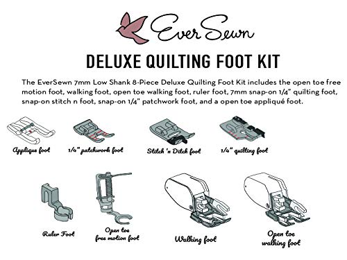 Ever Sewn EverSewn Deluxe Quilting Foot Kit 8-Piece 7mm Snap-On Low Shank - Image 2