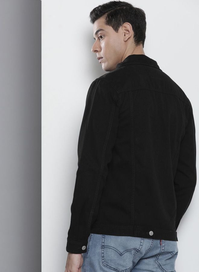 The Indian Garage Co Men Slim Fit Solid Round Neck Long Sleeves Jacket - Image 2
