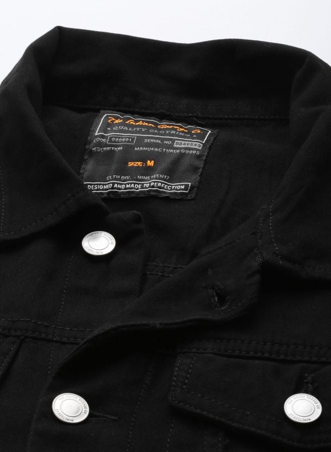 The Indian Garage Co Men Slim Fit Solid Round Neck Long Sleeves Jacket - Image 5
