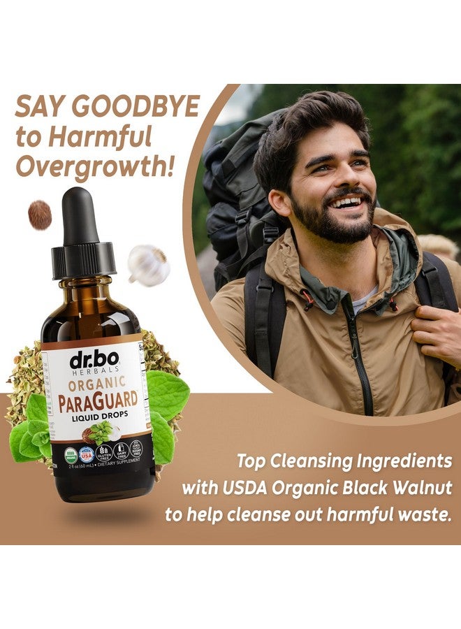 dr.bo ParaGuard Cleanse Liquid Organic Detox - Organic Intestinal Guard Formula Supplement for Humans with Black Walnut Wormwood Clove & Oregano Tincture - Natural Herbal Intestine Body Gut Cleanser 2 oz - Image 3