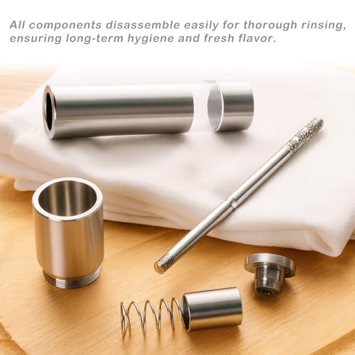 Jung Ford [2 Pieces] Premium Stainless Steel Salt Grinder and Pepper Mill Set for Pepper Sea Salt Himalayan Salt and Spices with Thumb Button for One Hand Operation - Image 3