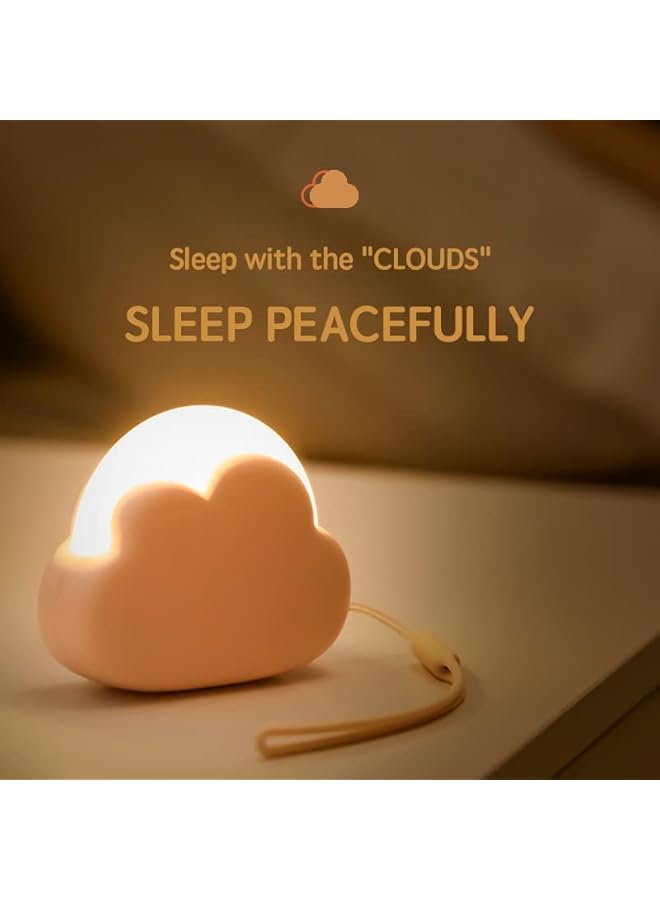 The Bros Cloud Kids Night Light, Cute Nursery Light for Baby, Bedroom Night Light with 2-color Dimmable, USB Rechargeable, Portable, LED with Silicone Detachable Lanyard, Camping Lamp (Pink) - Image 5