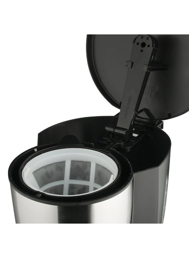 آر إيه أف ماكينة تحضير القهوة RAF بقوة 1000 واط - ماكينة تحضير قهوة بالتنقيط كهربائية سعة 1.5 لتر مع إبريق زجاجي ومؤقت قابل للبرمجة - Image 3