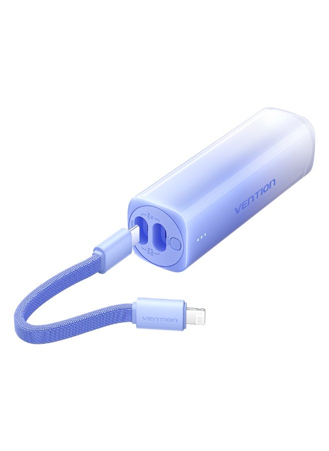 فينشن - بنك طاقة VENTION 5000 مللي أمبير في الساعة (USB-C + Lightning) مؤشر ضوء أزرق 20 وات نوع الموديل # FHWL0 - Image 1