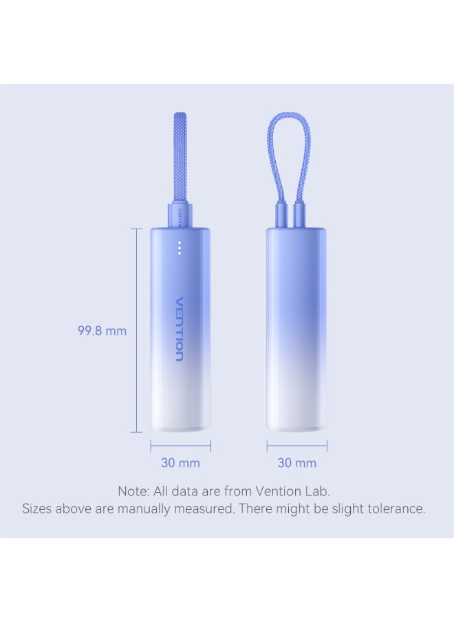 فينشن - بنك طاقة VENTION 5000 مللي أمبير في الساعة (USB-C + Lightning) مؤشر ضوء أزرق 20 وات نوع الموديل # FHWL0 - Image 1