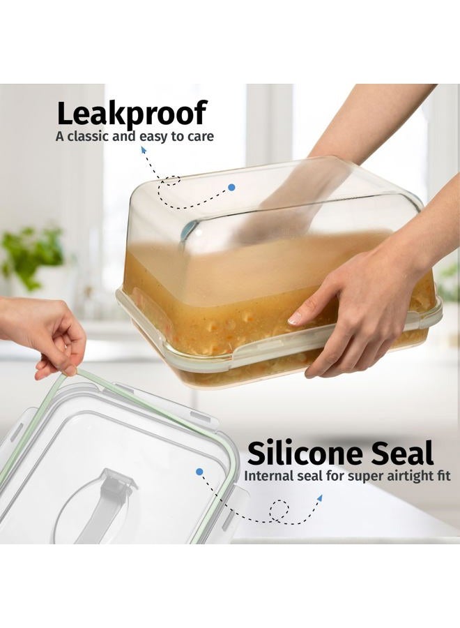 Razab 28 Cup/ 220 oz LARGE Glass Food Storage Container with Locking Lid. Ideal for Storing food, Vegetables or Fruits. Baking Casserole, Lasagna, Baking, Roasting chicken & lot of other tasty Food BPA Free - Image 4