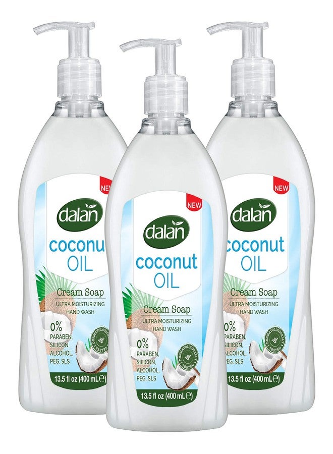 Dalan Coconut Oil Cream Ultra Moisturizing Liquid Hand Soap for Normal and Dry Hands Fresh Clean and Soft Feeling (13.5 Fl Oz / 400 mL (Pack of 3)) - Image 1