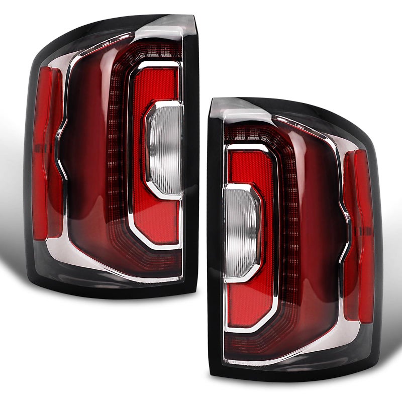 KNSPEC LED Tail Lights Compatible with GMC Sierra 1500 2016 2017 2018 Rear Lights Assemblies 84365931 842335881618 Sierra1500 1 Pair