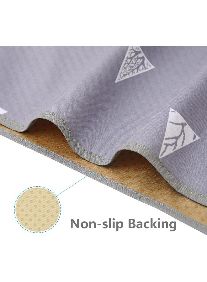 WOMUMON (Triangle) - Highchair Floor Mat, Baby Splat Mat for Under High Chair/Arts/Crafts, Waterproof Spill Mat Non-Slip Splash Mat, Washable Mess Mat and Table Cloth - Image 4