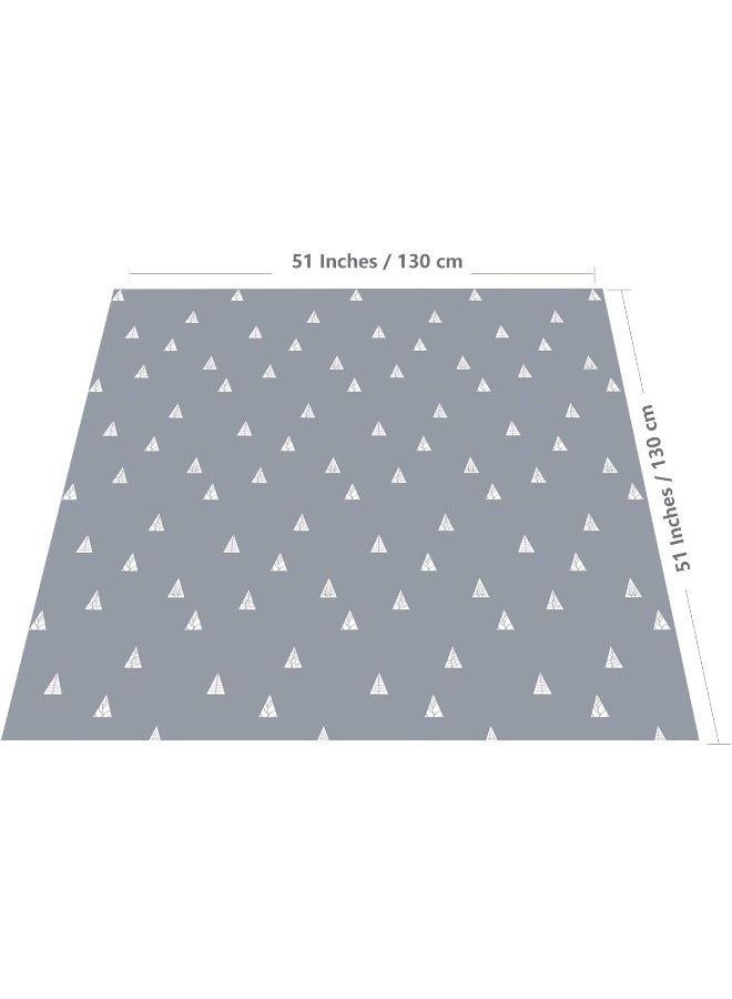WOMUMON (Triangle) - Highchair Floor Mat, Baby Splat Mat for Under High Chair/Arts/Crafts, Waterproof Spill Mat Non-Slip Splash Mat, Washable Mess Mat and Table Cloth - Image 2
