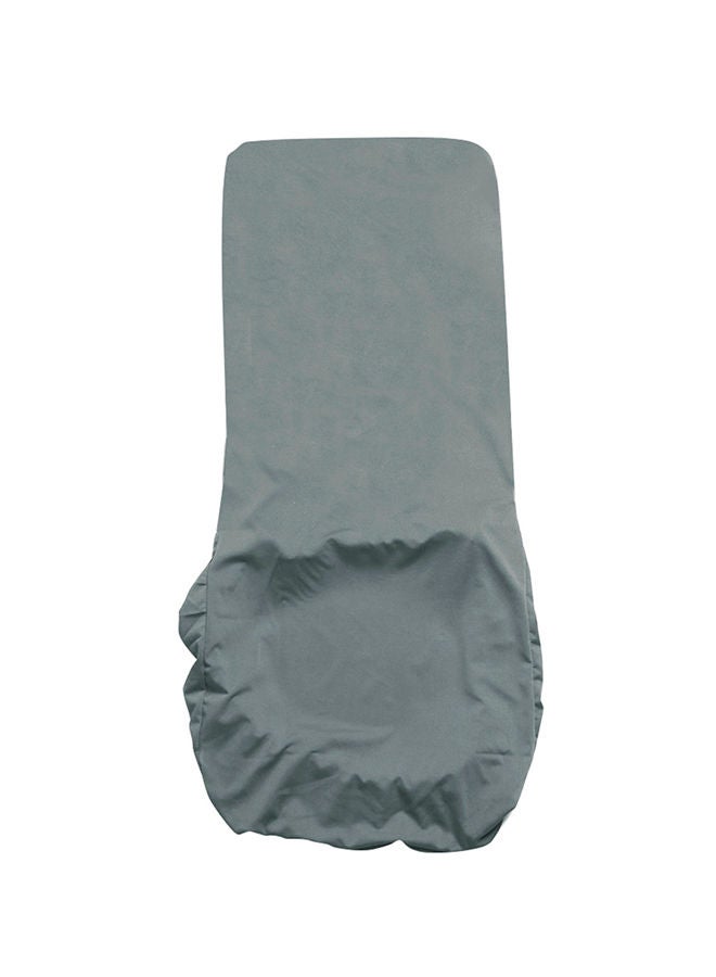 NIBEMINENT 4-Piece Solid Design Chair Cover Dark Grey 12x2x12centimeter - Image 1