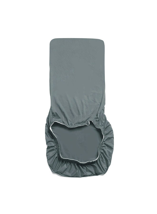 NIBEMINENT 4-Piece Solid Design Chair Cover Dark Grey 12x2x12centimeter - Image 2