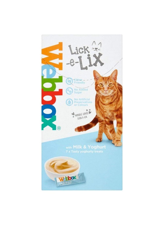 Webbox Webbox Cats Delight Lick E Lix Cream with Yoghurt and Milk 7x10gm Sachets 