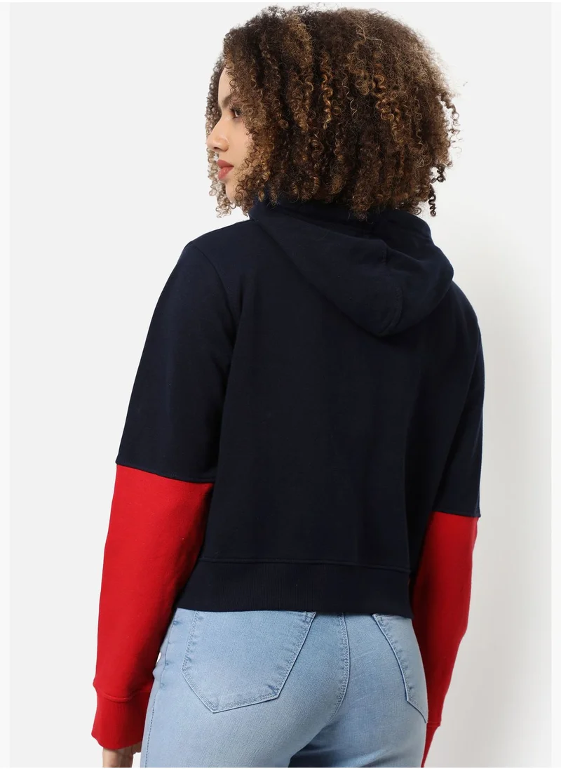 Campus Sutra Color block Sweatshirt