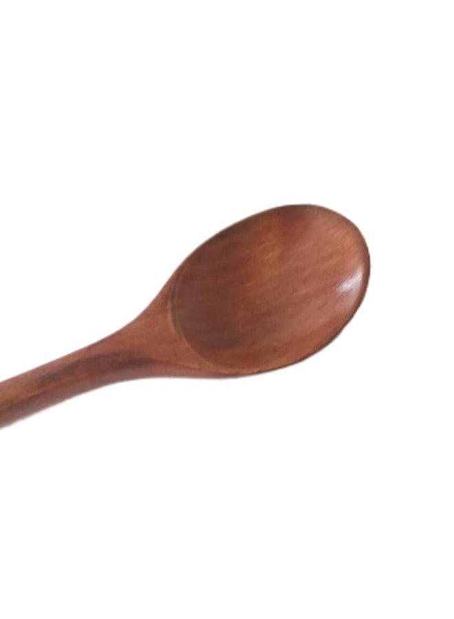 Ebonee Long Handle Wooden Spoons for Eating, 9.2 Inch Wood Soup Spoons for Mixing Stirring, Handmade Retro Honey Jar Table Spoons Teaspoon Tea Coffee Spoon (3 Pack) - Image 3