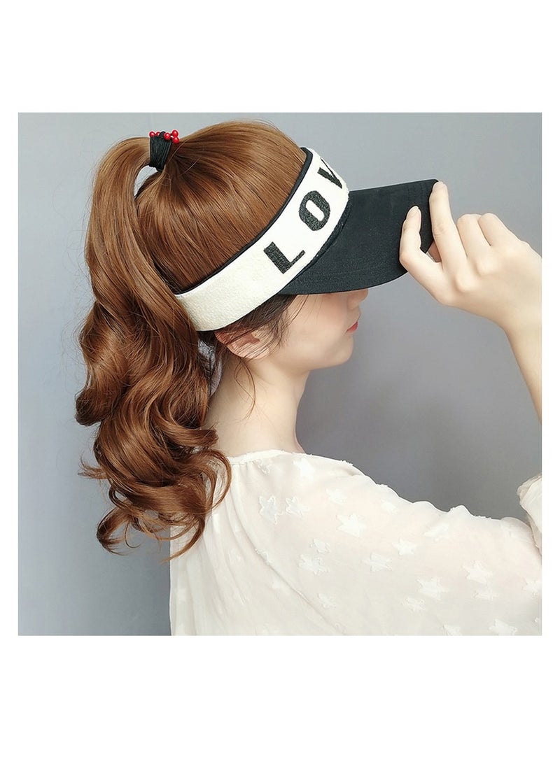 KUYING Summer Fashion Full Head Set Wig Hat 