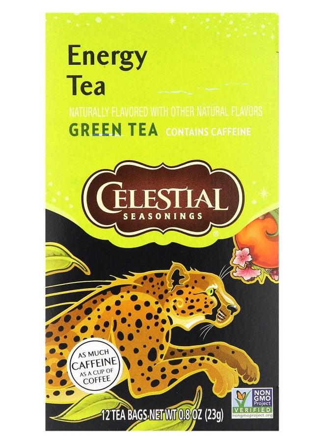 CELESTIAL SEASONINGS Energy Tea Green Tea 12 Tea Bags 0.8 oz (23 g) Each 