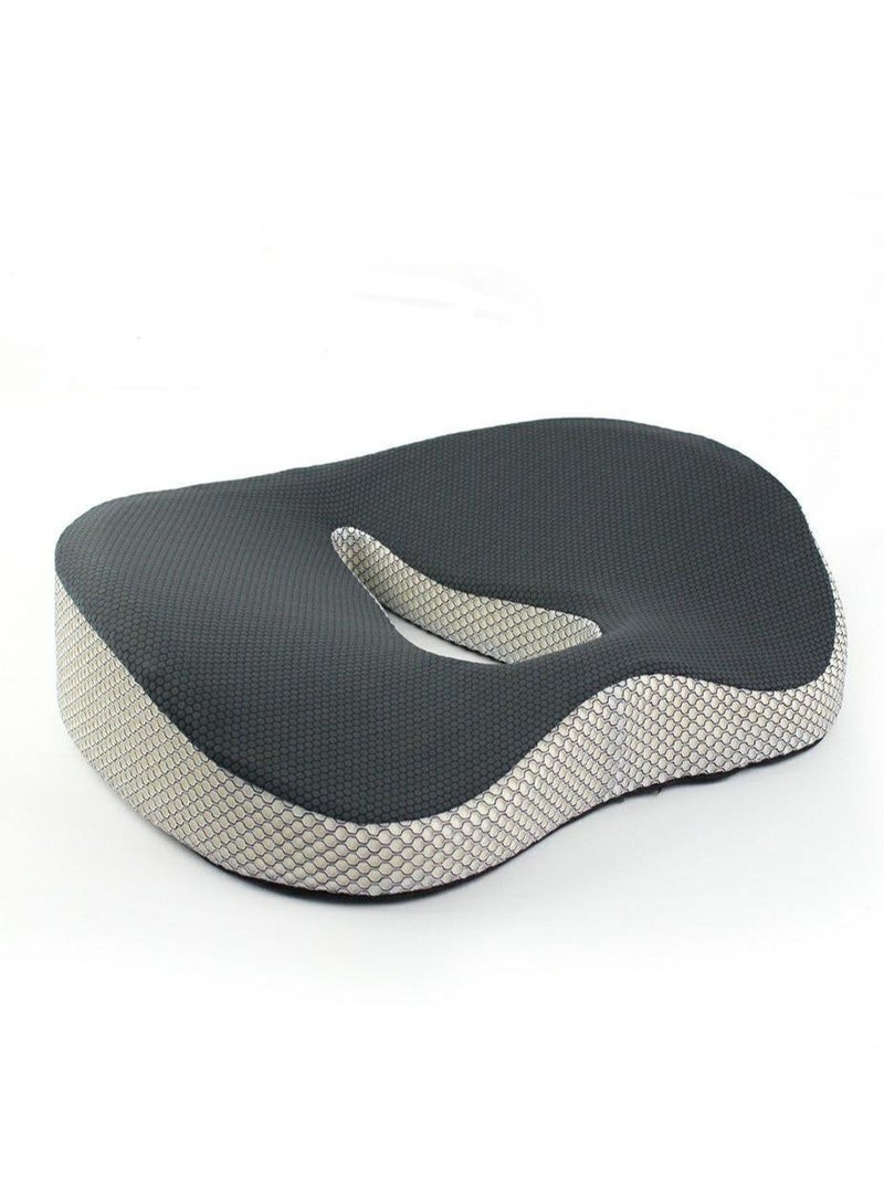 Donut Pillow Hemorrhoid Seat Cushion for Hemorrhoid Pain Relief Tailbone Coccyx Orthopedic Medical Seat Prostate Chair Cushion for Hemorrhoids Memory Foam Easy to Carry Anti-Slip and Rebound to Original Shape (Grey)  - Image 1