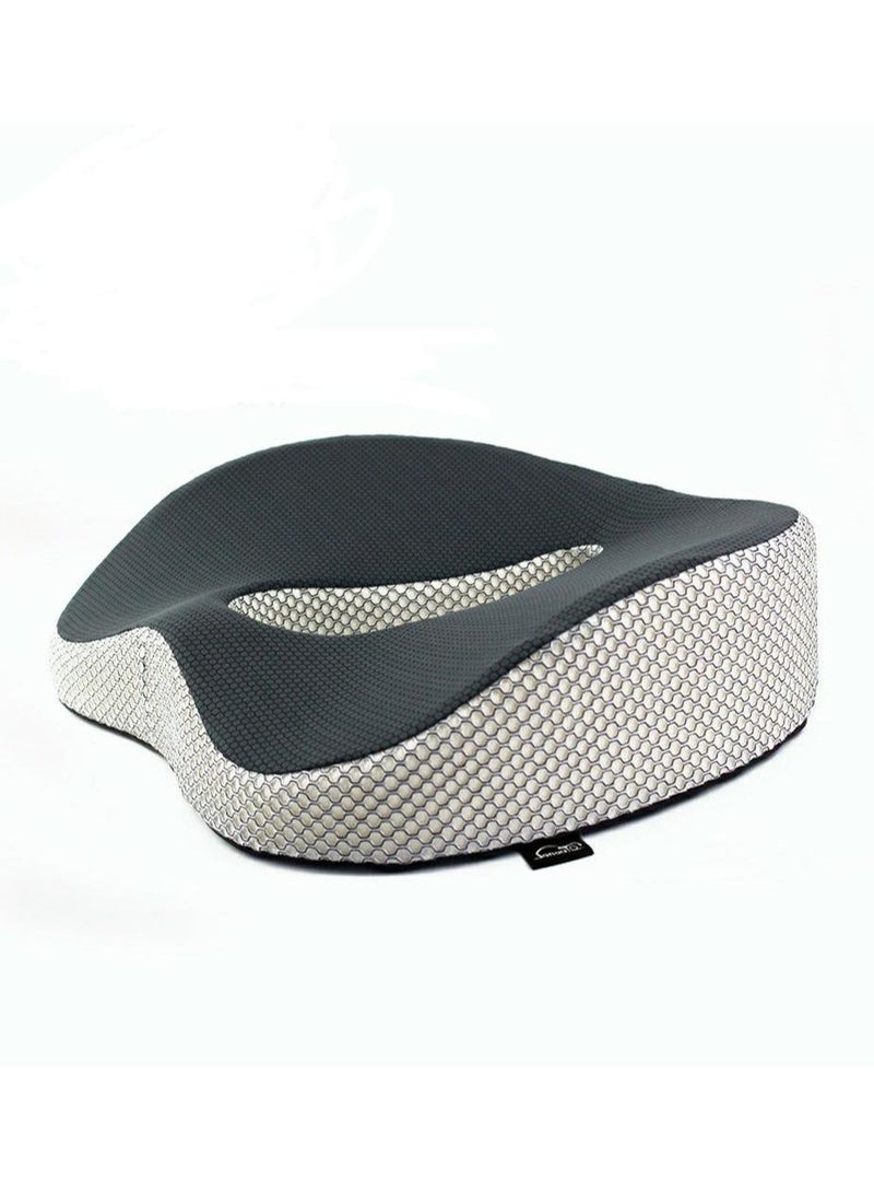 Donut Pillow Hemorrhoid Seat Cushion for Hemorrhoid Pain Relief Tailbone Coccyx Orthopedic Medical Seat Prostate Chair Cushion for Hemorrhoids Memory Foam Easy to Carry Anti-Slip and Rebound to Original Shape (Grey)  - Image 2