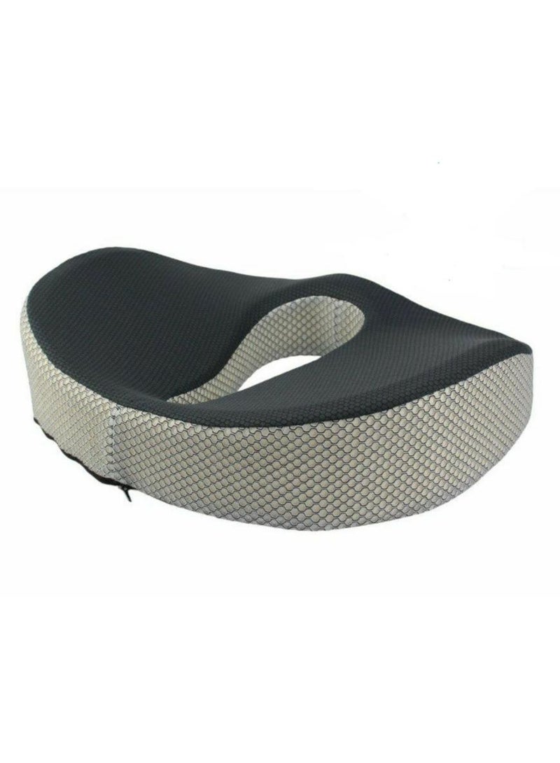 Donut Pillow Hemorrhoid Seat Cushion for Hemorrhoid Pain Relief Tailbone Coccyx Orthopedic Medical Seat Prostate Chair Cushion for Hemorrhoids Memory Foam Easy to Carry Anti-Slip and Rebound to Original Shape (Grey)  - Image 3