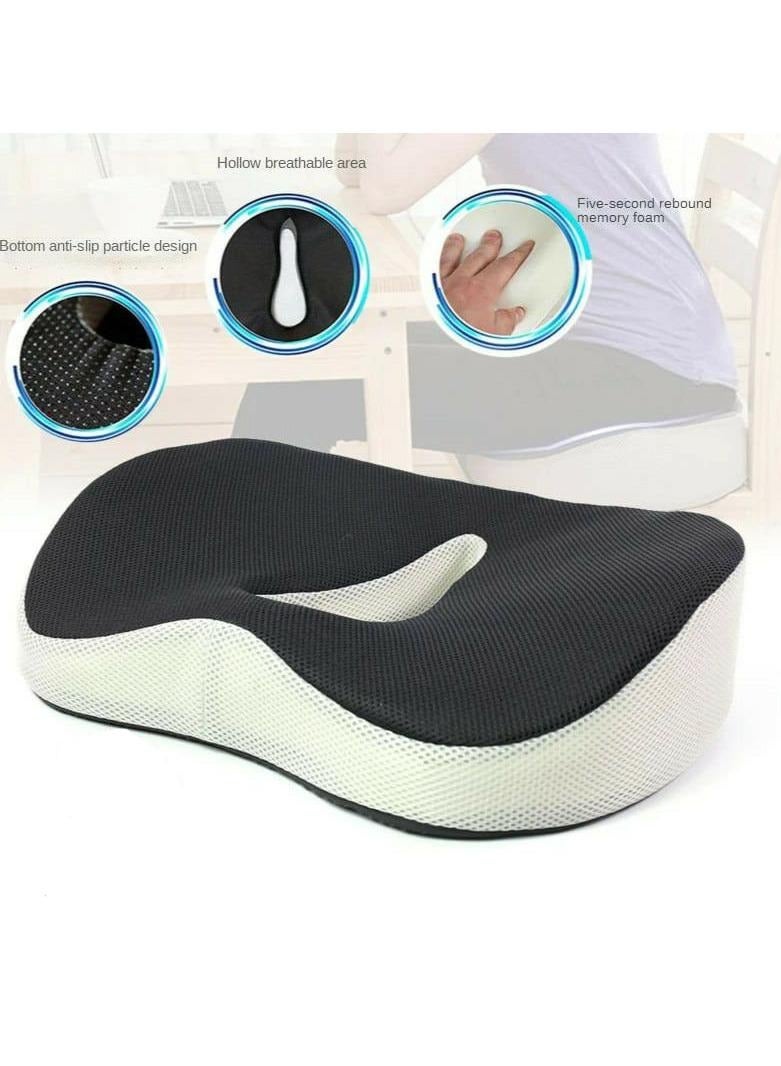 Donut Pillow Hemorrhoid Seat Cushion for Hemorrhoid Pain Relief Tailbone Coccyx Orthopedic Medical Seat Prostate Chair Cushion for Hemorrhoids Memory Foam Easy to Carry Anti-Slip and Rebound to Original Shape (Grey)  - Image 5