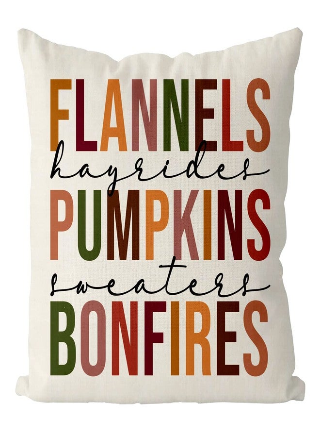 GAGEC Fall Pillow Covers 18x18 Inch Flannels Pumpkins Bonfires Autumn Harvest Holiday Pillows Case Linen Farmhouse Sofa Bedroom Throw Cushion Cover Decoration - Image 1