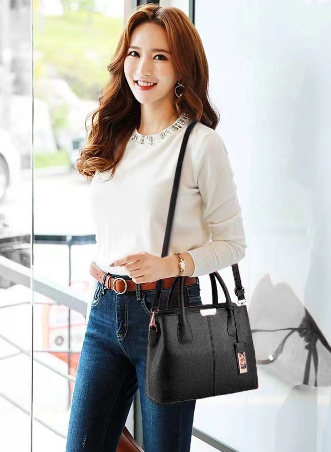 DUNISO Elegant Women's Handbag with Removable Shoulder Strap Large Capacity Tote Shoulder Bag Fashion Ladies Satchel Bag for Office Travel Daily Bag - Image 2