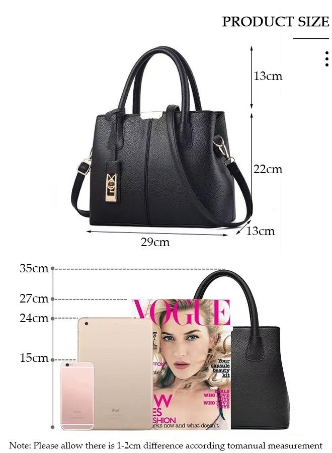 DUNISO Elegant Women's Handbag with Removable Shoulder Strap Large Capacity Tote Shoulder Bag Fashion Ladies Satchel Bag for Office Travel Daily Bag - Image 4